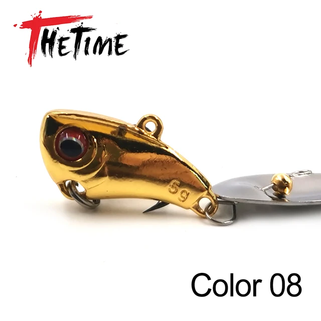 2022 New THETIME JINLING Metal VIB Spinner Lure 5g/10g/15g Rotating Spoon  Sinking Vibration Jig Bait For Bass Perch Fishing - AliExpress