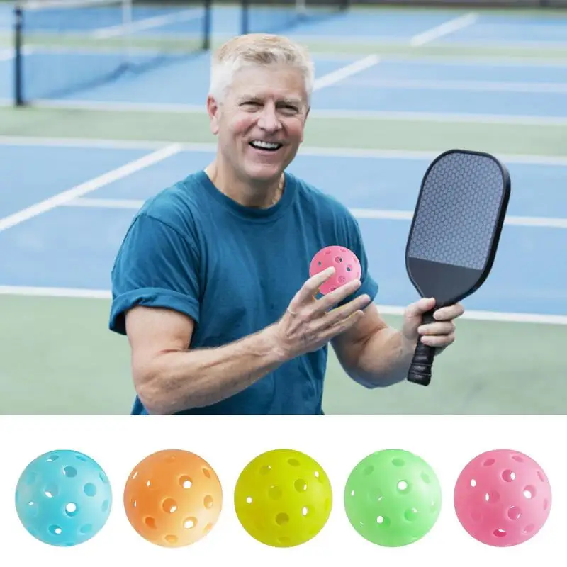 Pickleball Balls Luminous 74MM Durable 40 Holes Outdoor Competition Glowing In The Dark
