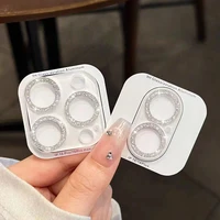 Bling Glitter Diamond Clear Camera Lens Protector Case for IPhone 15 14 13 12 17 16 Pro Max Mini Plus 16Pro 15Pro 16Promax Cover