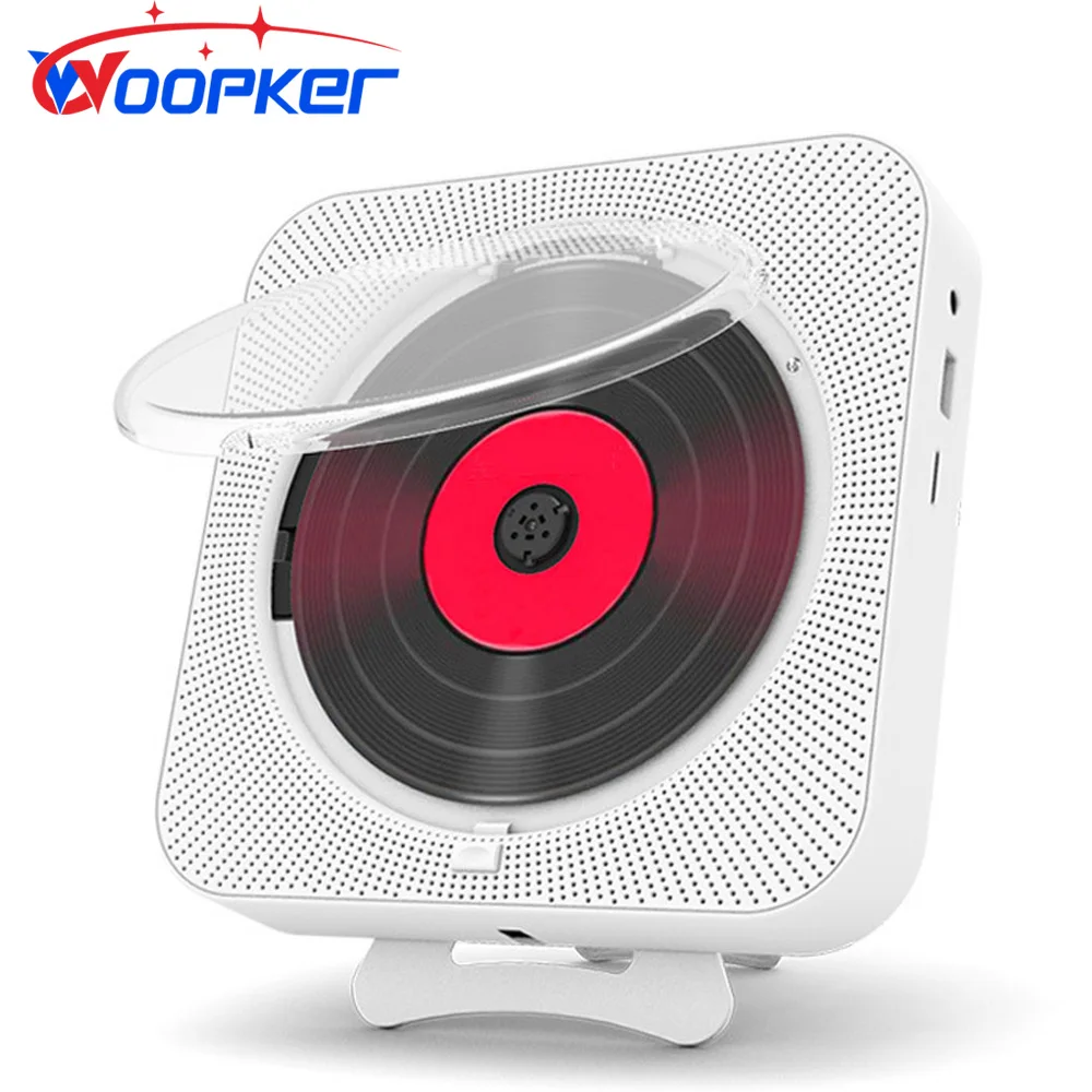 Lettore Cd Lettore Mp3 Portatile Lettore Bluetooth A Parete Lettore Fm Supporta Altoparlante Integrato Cd/Cd-R/Cd-Rw/Mp3-Cd/Wma-Cd * 2