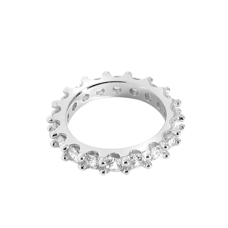 

Simple and Personalized Design, Light and Luxurious Zirconia Gear 925 Sterling Silver Ring, Women's Versatile Tail Ring