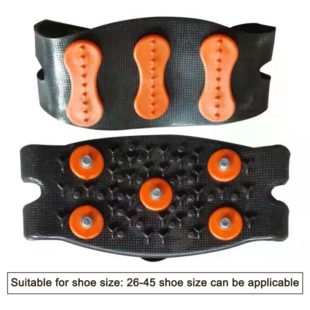 TPE Plastic Manganese Steel Snow Ice Claw Crampon Cleats for Hiking Boots