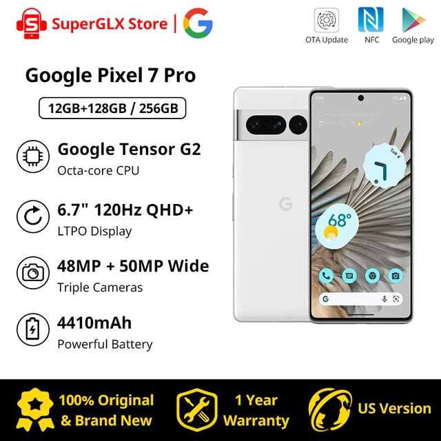 Google Pixel 7 Pro - 5G Android Phone - Unlocked Smartphone with  Telephoto/Wide Angle Lens, and 24-Hour Battery - 128GB - Hazel