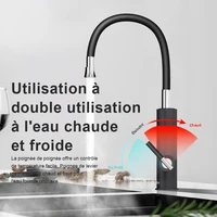 Briwellna robinet électrique avec bec universel chauffe-eau 220V robinet de chauffage chauffe-eau instantané robinet en acier inoxydable Geyser 2