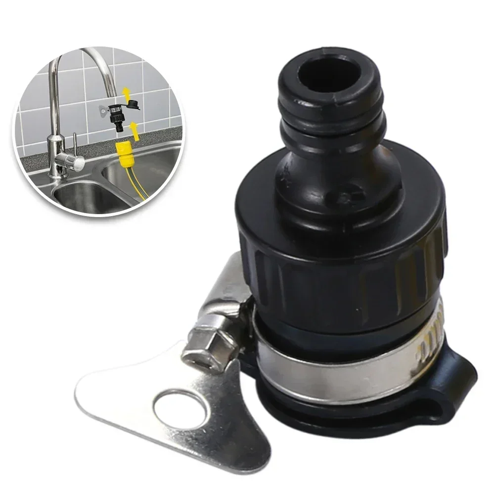 Threadless Tap Adaptor Easy Installation Without Tools Compatible with All Click Systems Fit Various Hose Diameters