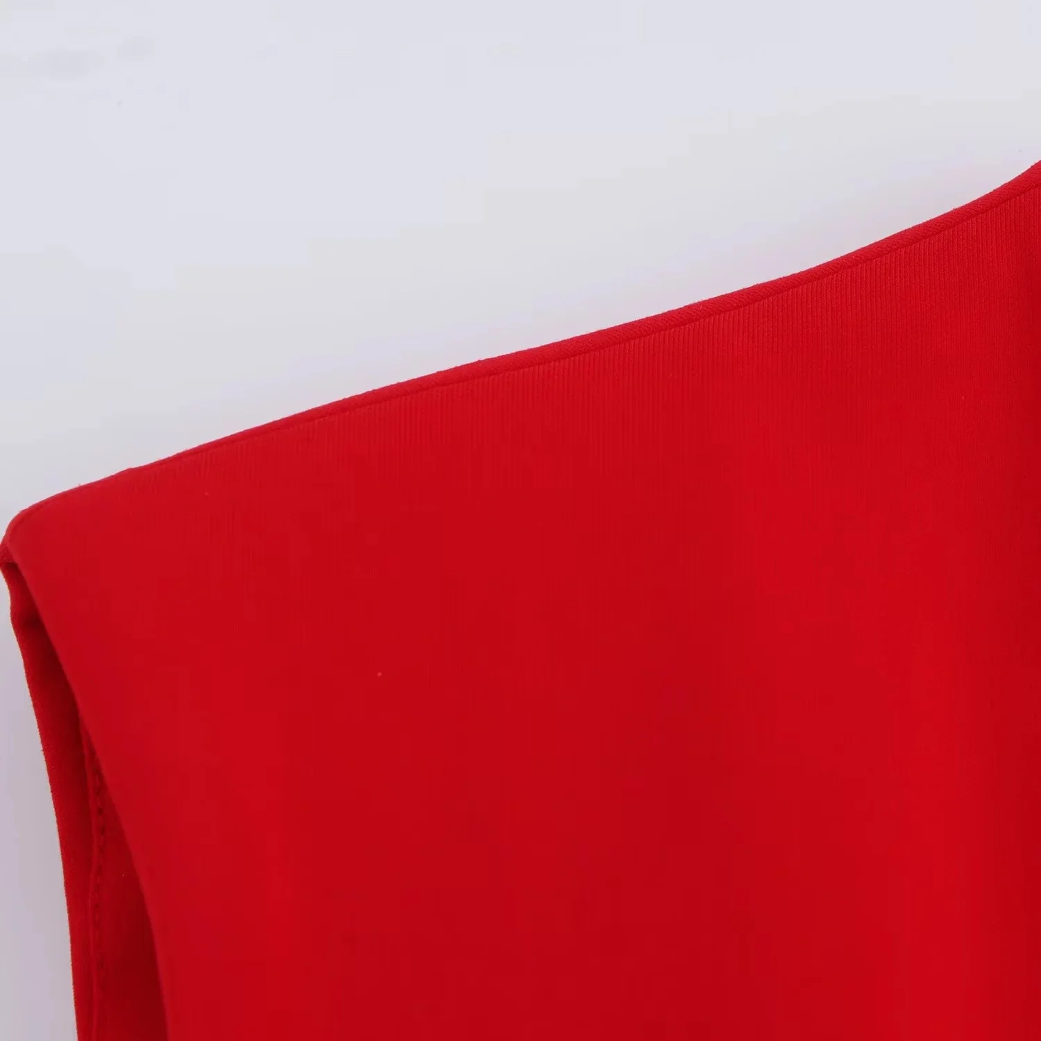 Lady Chic Red Vest Blazer Suit V Neck Sashes Sleeveless Blazer High Waist Wide Leg Pants Fashion Summer Sets