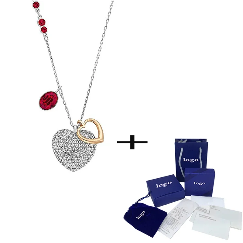 

Изящная подвеска в форме сердца средней длины, ожерелье Lucky Guard, Модная элегантная женская цепочка до ключиц для подруги, романтический подарок