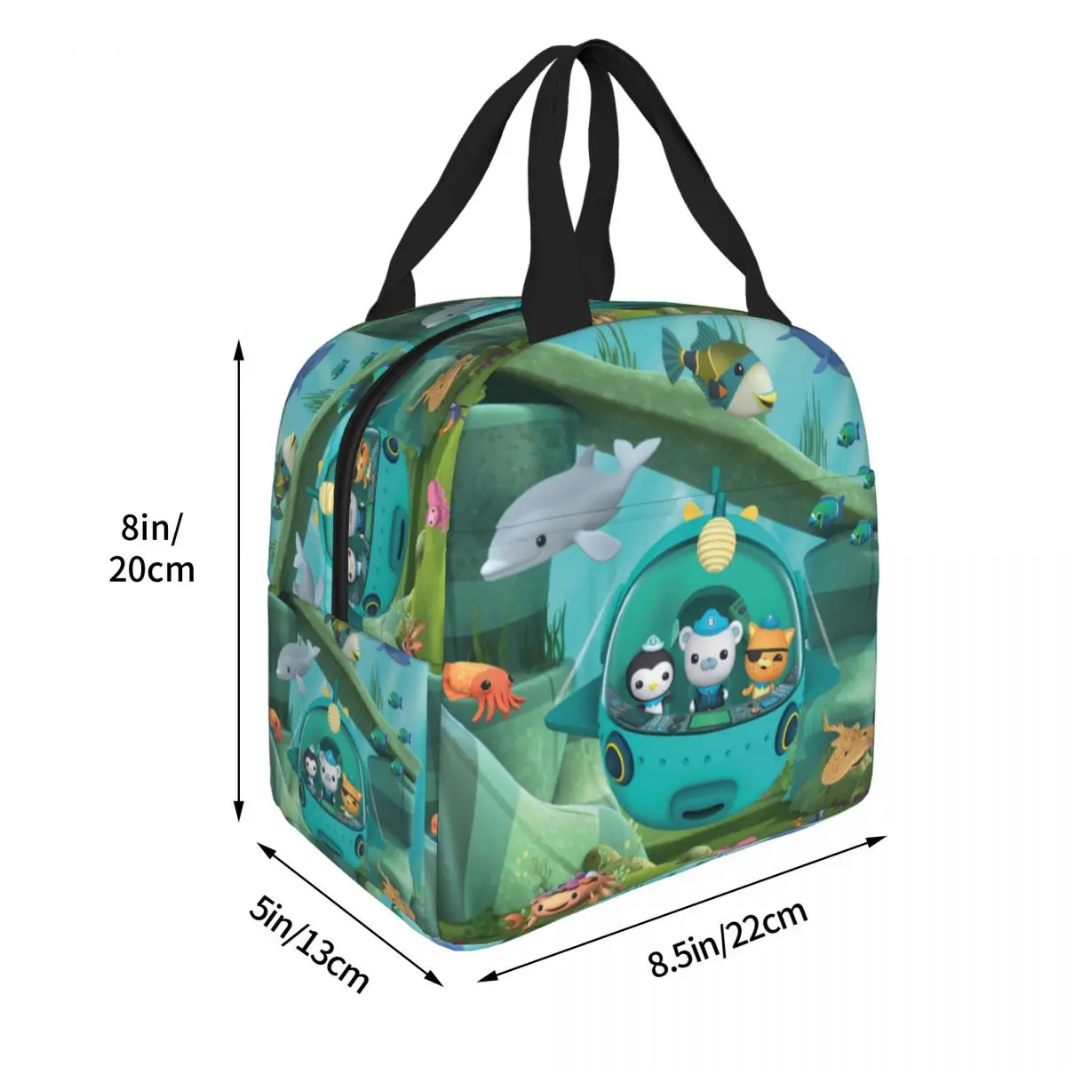 Cute The Octonauts Insulated Lunch Bags Thermal Bag Reusable Animal Cartoon Large Tote Lunch Box Men Women College Outdoor