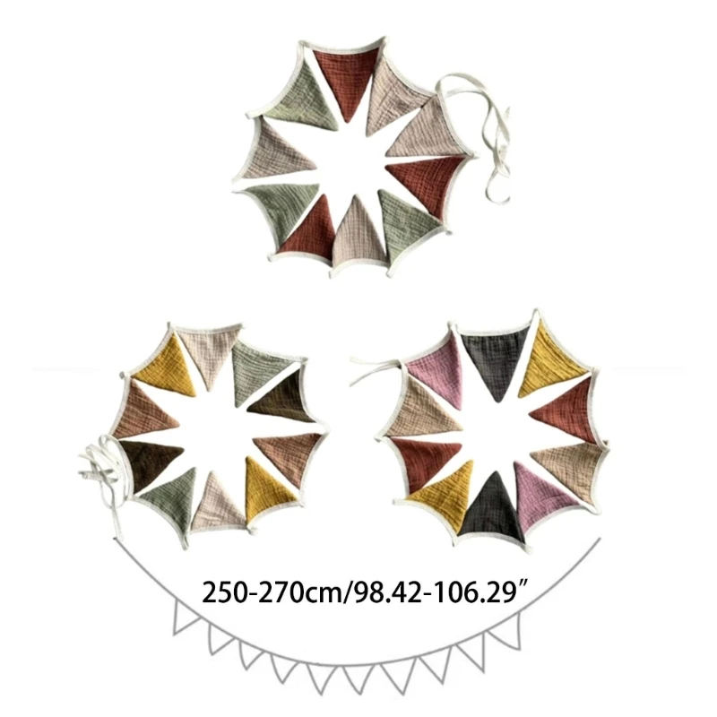 Fanion bannière Triangles banderoles drapeau multicolore bébé guirlande suspendus drapeau bannière pour mariage anniversaire