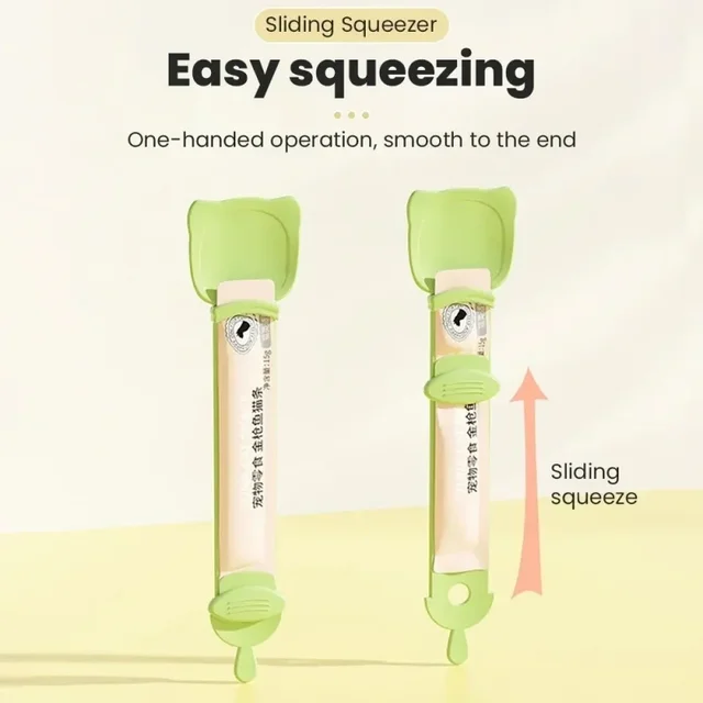 New Cat Treat Squeeze Spoon - Mess-Free Pet Feeding Tool for Cats, Snack Scoop, and Essential Pet Supplies 2