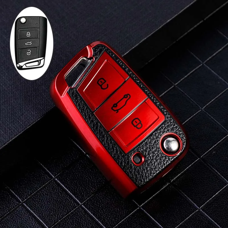 Cover chiate/telecomando per Volkswagen Polo VW Golf 7 MK7 Tiguan passat per Skoda Octavia Kodiaq Karoq Seat Ateca Leon accessori - Sd294384217a84a05b74b0a8348840fde3