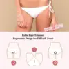 Women Electric Razors 2 in 1 Dual-Head Painless Bikini Trimmer Wet Dry Use for Ladies Pubic Hair Detachable Head Electric Shaver 5