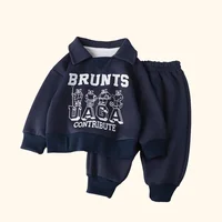 Children Clothes Sets Autumn Winter Polo Sweatshirt+Pants Sport Suits for Kids Boys Girls Warm Tracksuits Kids Clothing 2