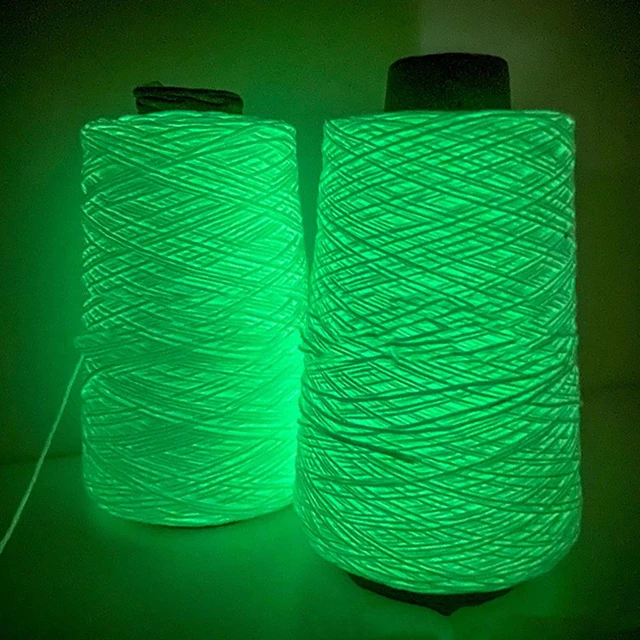Glowing Yarn, 50m DIY Glow in The Dark Yarn for Crochet, Soft Multi-Colors  Sewing Supplies Scrubby Yarn for Beginners 