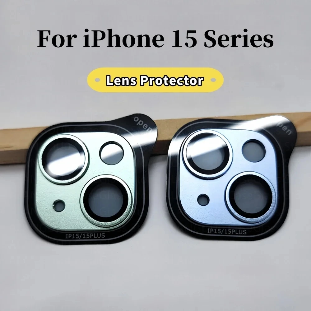 Per Iphone 15 Pro Max Lens Metal Camera Ring Back Camera Screen Protector Cover In Vetro Temperato Per Iphone 15Pro Cover Per Fotocamera
