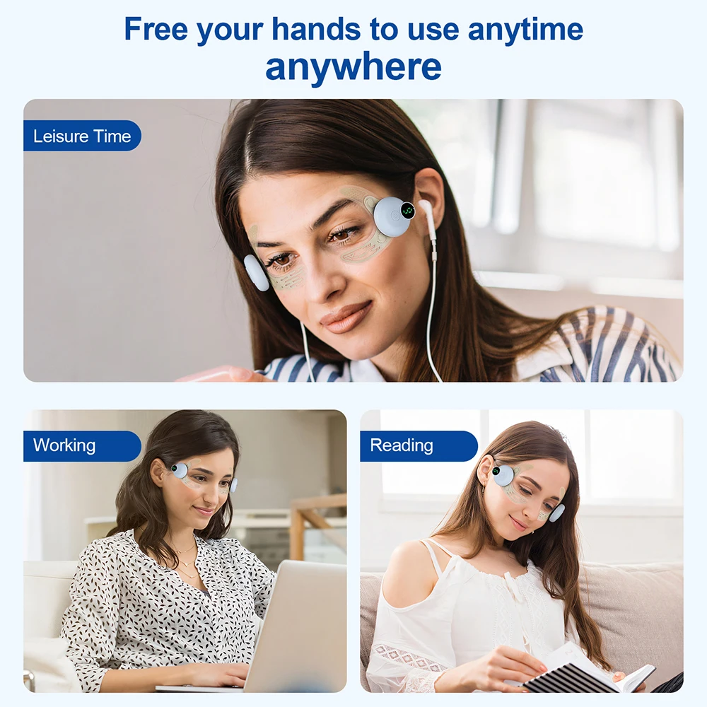 EMS Eye Mask Patch Microcurrent Eye Lifting Massager Relieves Eye Fatigue Anti-Eye Wrinkle Reduce Eye Bags Dark Circles Eye Care