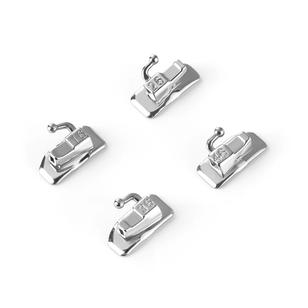 80 Stück/Box Dental-Kieferorthopädie-Buccalröhrchen MIM Monoblock Mesh Base Split für 1. und 2. Molaren, zur Verklebung, nicht-konvertierbar – Detail 8