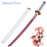 Demon Slayer Cosplay Kanroji Mitsuri 30inch Bamboo Katana Sword Weapon Kimetsu no Yaiba Role Play Agatsuma Zenitsu 75cm Model 1