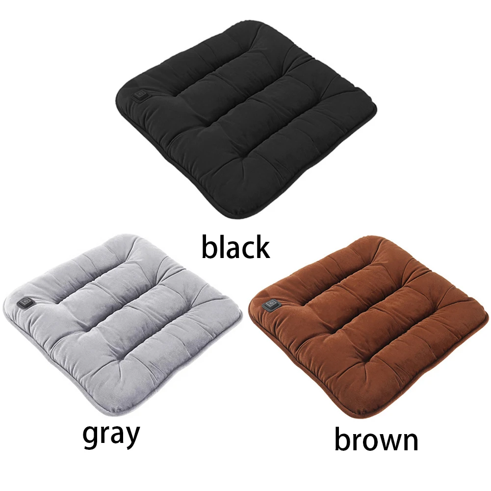 Adjustable Temperature Car Heated Seat Cushion Graphene Plush Seat Cushion 12V Universal Warm USB Heating Seat Cushion