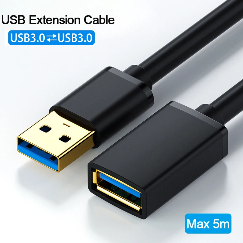 5m-0.5m USB to USB Extension Cable USB A Male to Female USB 3.0 2.0 Extender For Radiator Hard Disk TV Box USB Cable Extension