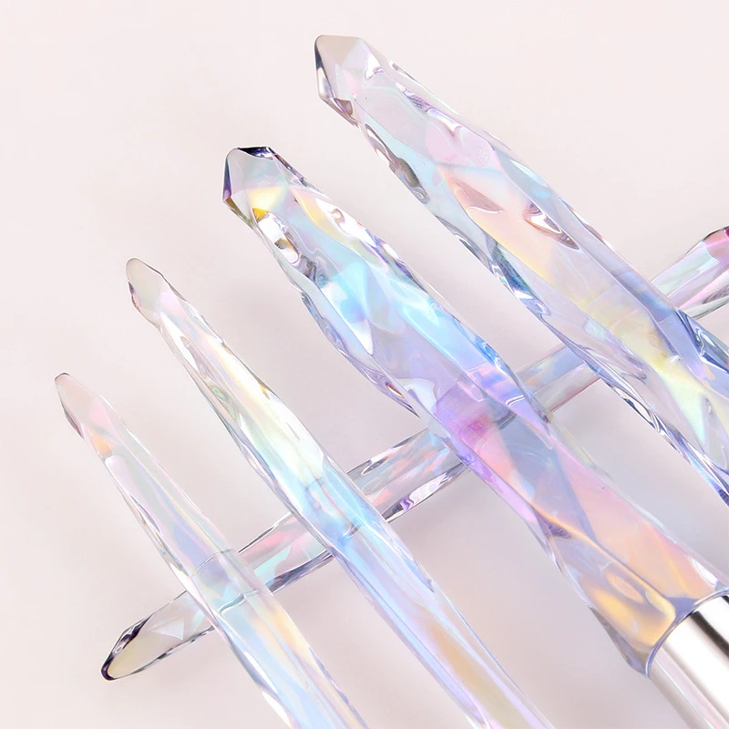 10PCS Professional Crystal Makeup Brush Set Include Powder Blush Contouring Eyeshadow Concealer Brushes Complete Makeup Tool Set