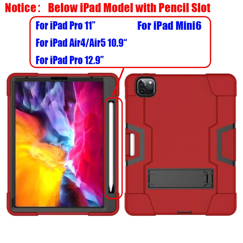 Armor Case for iPad 10th 10.2 inch iPad 9.7 Air4 Air5 Pro 11 12.9 Mini 7 6 5 4 3