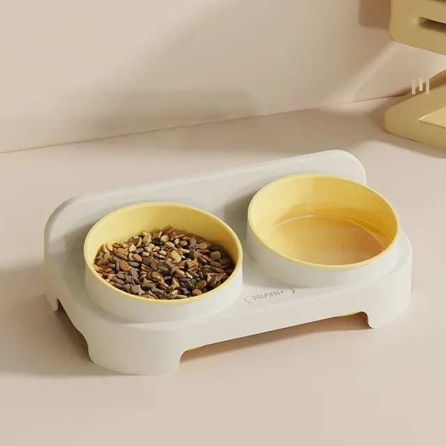 Eco-Friendly Cat Bowl Dual-Bowl Set - Slanted Mouth Food & Water Bowl for Cats, Also Suitable for Dogs, Eco-Friendly Cat Bowl Dual-Bowl Set - Slanted Mouth Food & Water Bowl for Cats, Also Suitable for Dogs,
