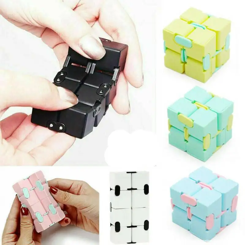 Infinity Cube Fidget Sensory Toy Mini Puzzle Cube Toy Stress Anxiety Relief Magic Puzzle Flip Toy for ADHD Autistic Kids Adult 1