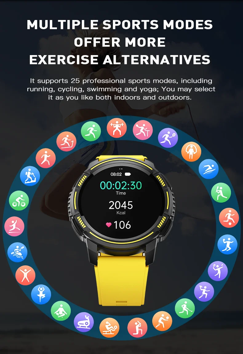 S41 Smart Watch touch Sport Heart Rate Monitor Waterproof IP68 Fitness Pedometer Bracelet Men Women Outdoor sports Smartwatch