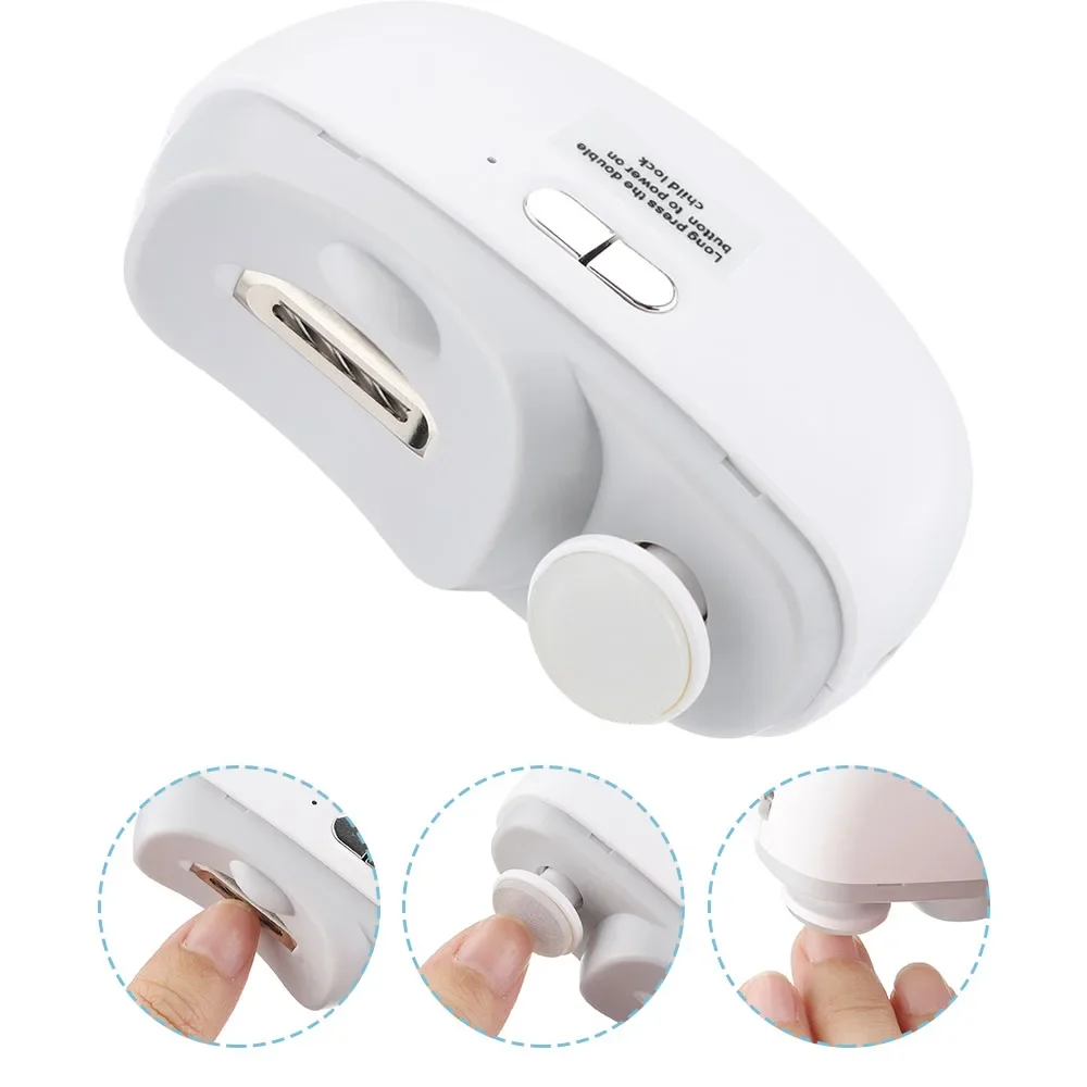 Electric Nail Clipper Nail Clipper Nail Clippers Electric Nail Clippers With Light Automatic Anicure Trimmer Adult Baby Fingernail Toe Scissors Pedicure Polishing Nails Cutter