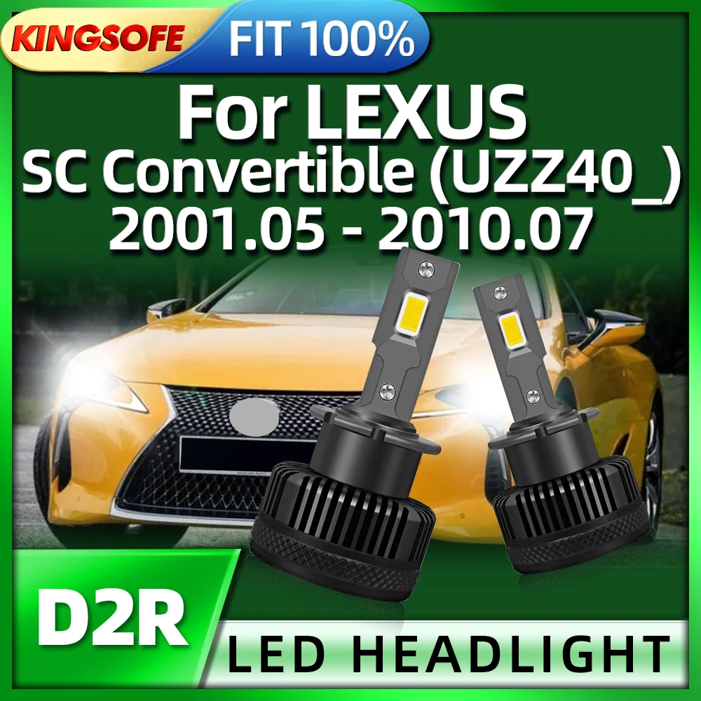 

KINGSOFE D2R LED Headlights HID D2S Car Bulbs 45000LM CSP Chip For LEXUS SC 2001 2002 2003 2004 2005 2006 2007 2008 2009 2010