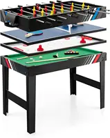 49" Multi Game Table, 4 in 1 Game Table with Foosball Table, Pool Billiards, Air Hockey & Table Tennis, Complete Combination 1