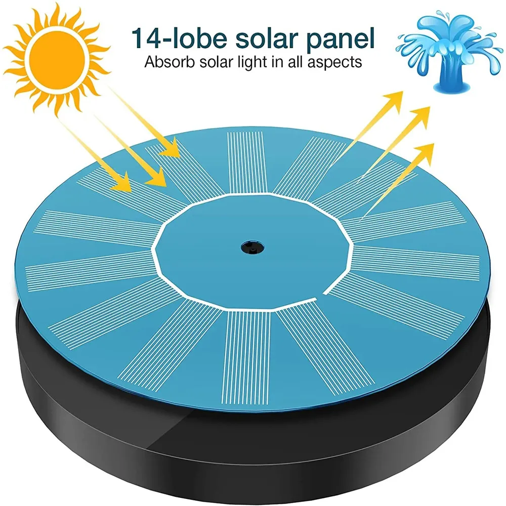 Solar Fountain Pump Solar Water Pump Garden Pond Fountain 13cm