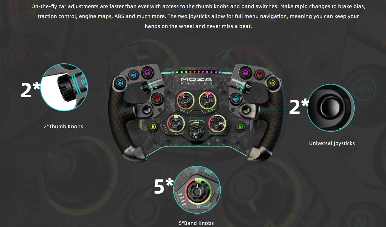 Racing R12 V2 Direct Drive Wheel base with GS V2P GT Steering Wheel bundle Optio