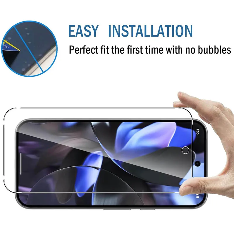 Pack of 5 HD Tempered Glass Screen Protectors - Clear Anti-Fall Glass