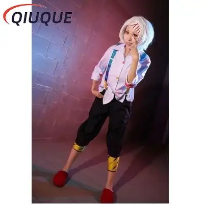 Juzo suzuya rei cosplais kostým plný sada bělouš / růžová košile kalhot popruhy čéška anime humoristický oblek obleček nestandartní vyrobené