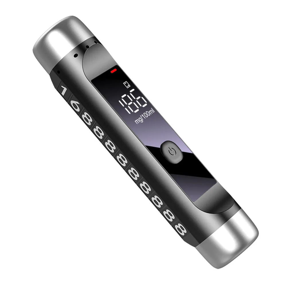 Automatic Rechargeable Alcohol Tester Car Mounted Alcohol Detector Accurate Breathalyzer FOR Safe Parking Number Plate