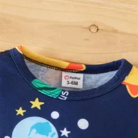 PatPat Overalls Baby Clothes New Born Boy Jumpsuit Romper Infant Newborn Babies Costume Solar System Planets Long-sleeve 4