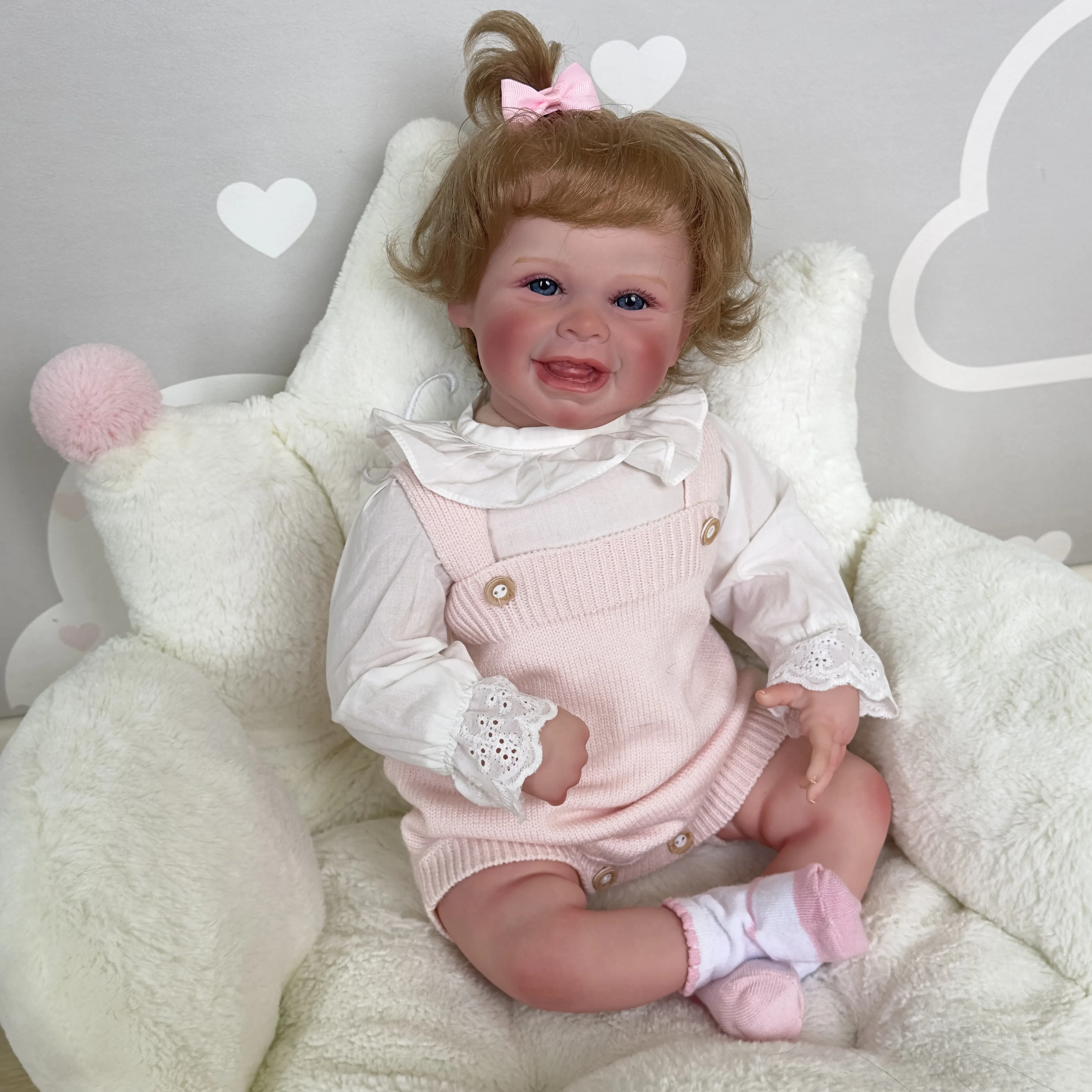 

NPK 20inch Reborn Doll Newborn Harper Lifelike Soft Touch Cuddly Body Doll Handmade with Genesis Paint Visible Veins Multiple