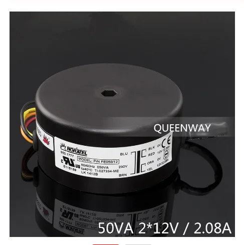 

T-019 двойной 12V 50W 50VA 2.08A Новый NORATEL запаиваемый тороидальный трансформатор, первичное Номинальное напряжение 0-230V 50/60Hz