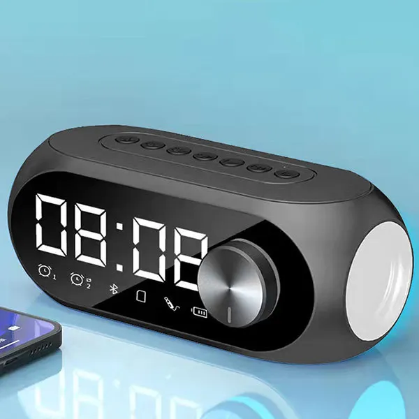 Luz nocturna mejorada, altavoz Bluetooth, Radio despertador, cargador USB,  reloj Digital, Radio FM, temporizador de siesta, pantalla de Sensor  automático - AliExpress