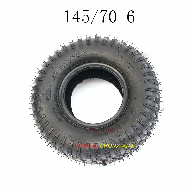 

AT145/70-6 inch Vacuum Tyres Tubeless Tire for 49cc 50cc 110cc Electric ATV Scooter Buggy Go kart Bike Vehicle Parts Off Road