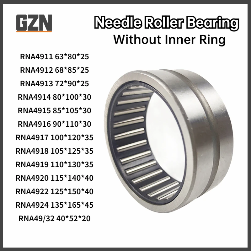 

1PCS Free Shipping of Needle Roller Bearings Without Inner Ring RNA 4911 4912 4913 4914 4915 4916 4917 4918 4919 4920 4922 4924