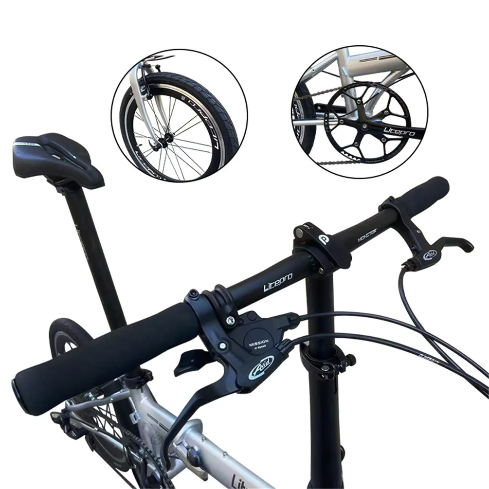 Litepro-超軽量スチール合金フレーム付き折りたたみ自転車,ポータブル