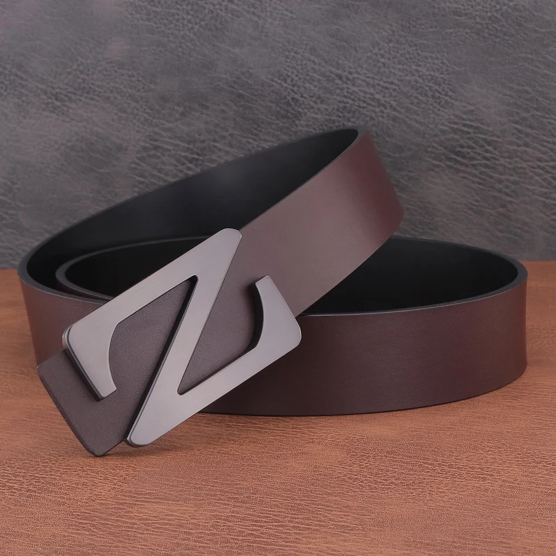 2023 Men Designer Fashion Z Letter Belt Luxury Famous Brand Black Mens Belts leisure Fancy Vintage Jeans Waist Belt High Quality