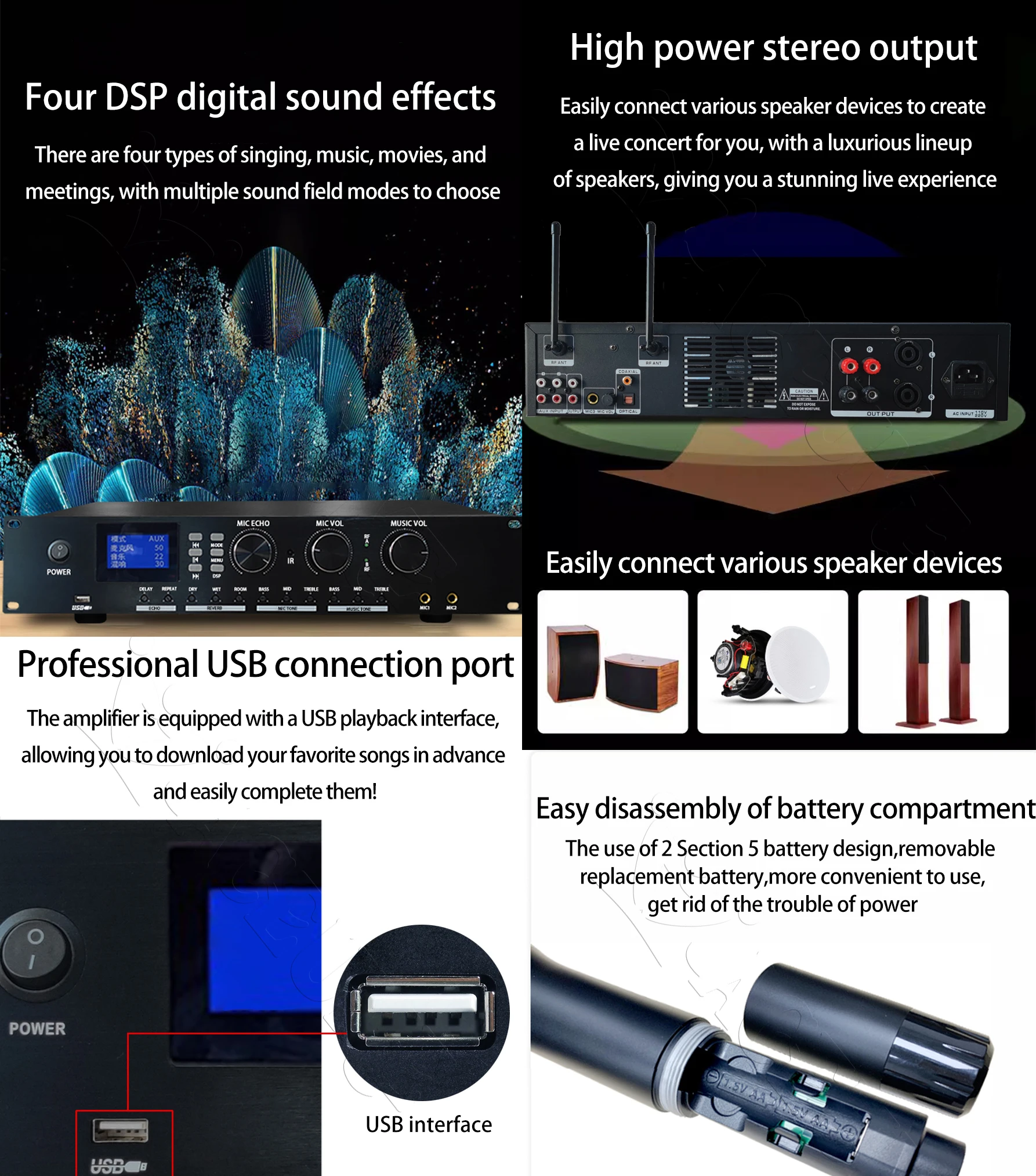 TSRINK520 16TB 206K 22" MIC Family KTV Singer Audio Set Full Karaoke Machine Home All-in-one Machine WIFI