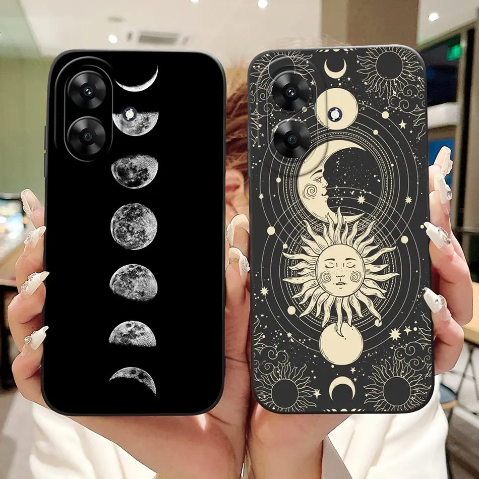 Fashion Moon Pattern Shockproof Silicone Phone Case - 2024 Edition