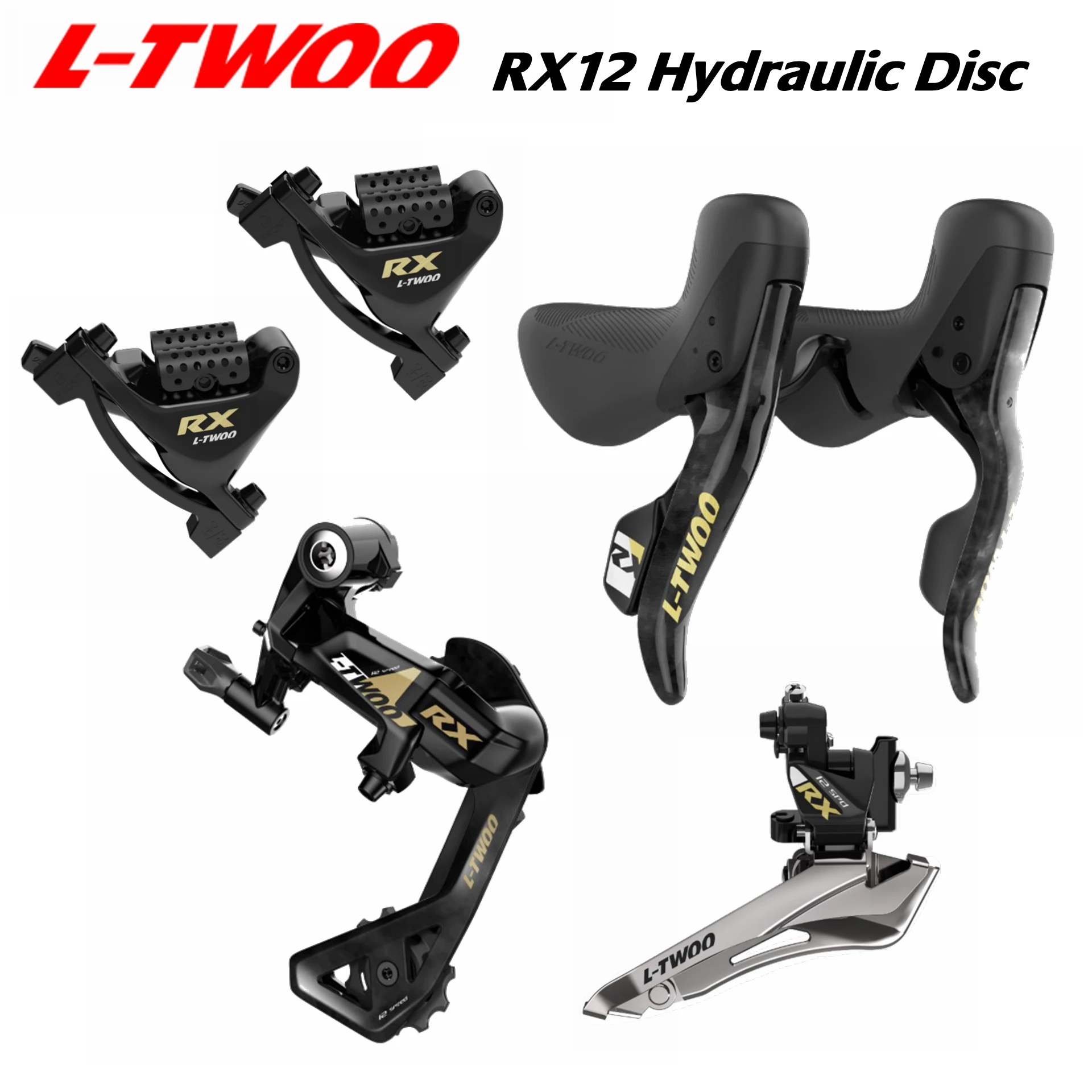 LTWOO RX 12 Disc 2x12s Road Hydraulic Disc Brake Groupset Carbon Fibre