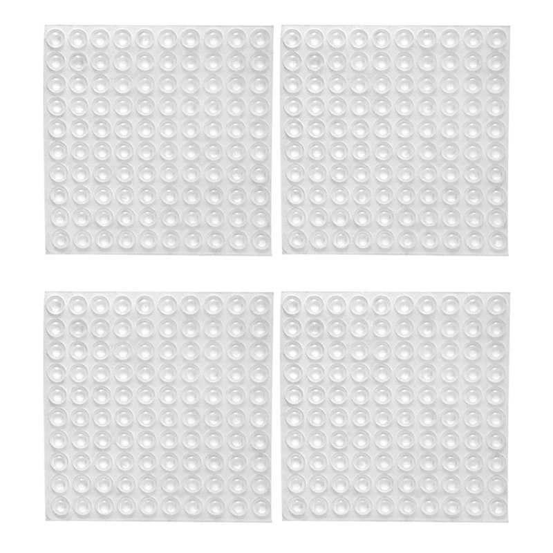 400X Transparent Rubber Feet Adhesive Bumper Pads Self Stick Bumpers Sound Dampening Door Cabinet Buffer Pads, 8 X 2.5Mm