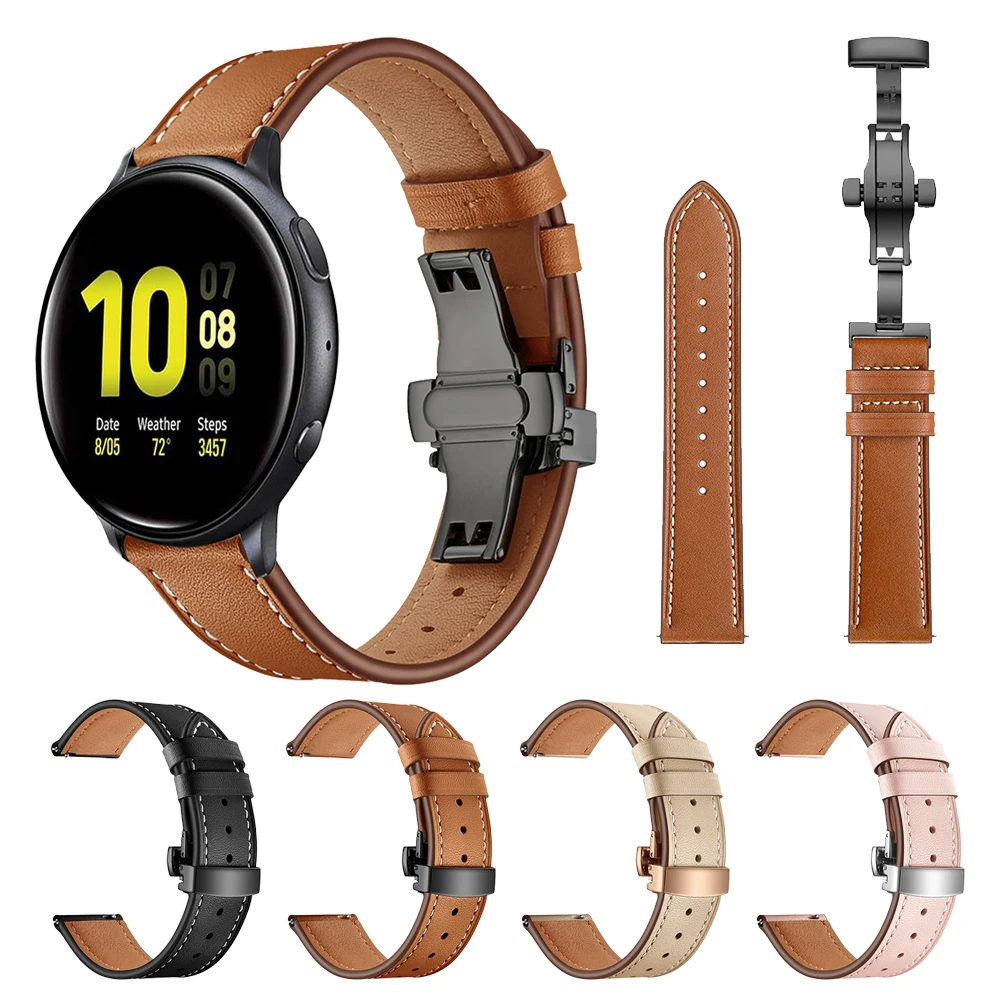 

Ремешок из натуральной кожи для Samsung Galaxy Watch Active 2 44 мм 40 мм